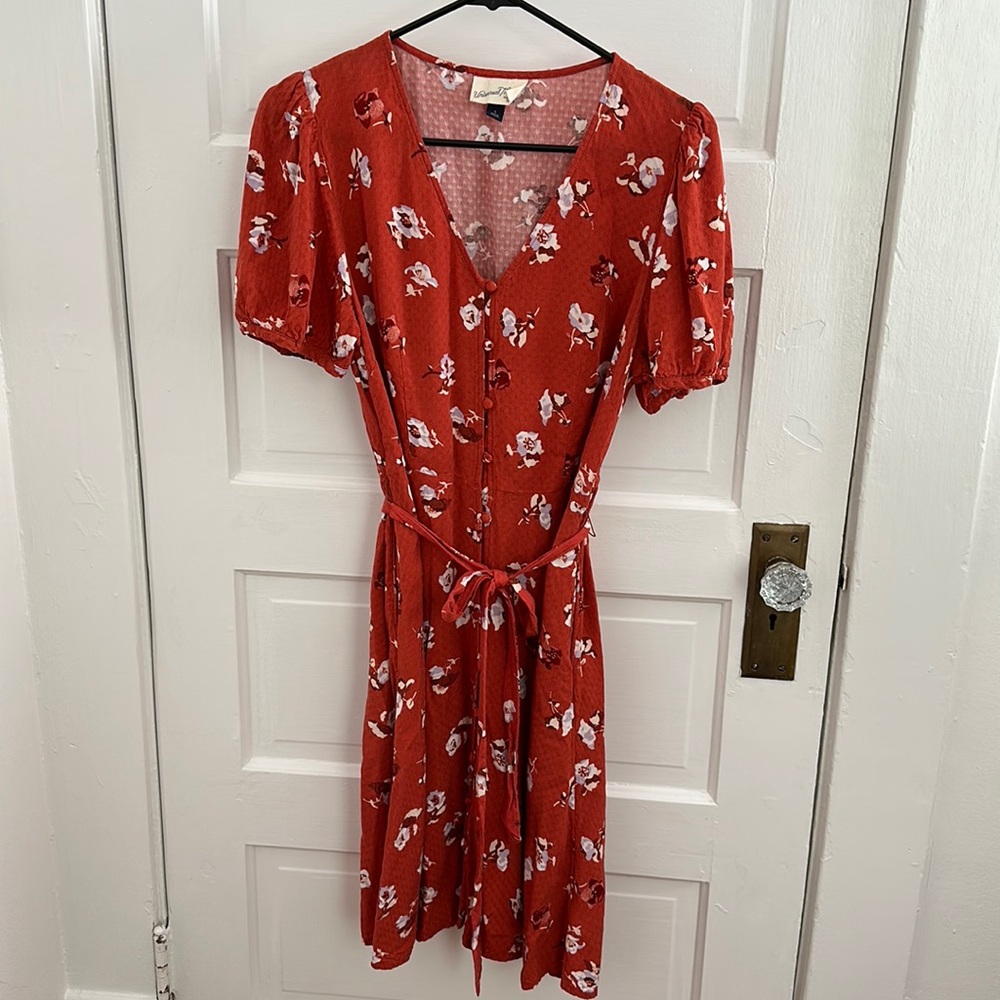 Puff sleeve floral dress